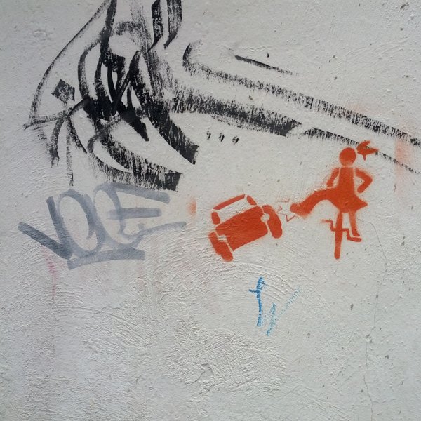 Herr über die Straße